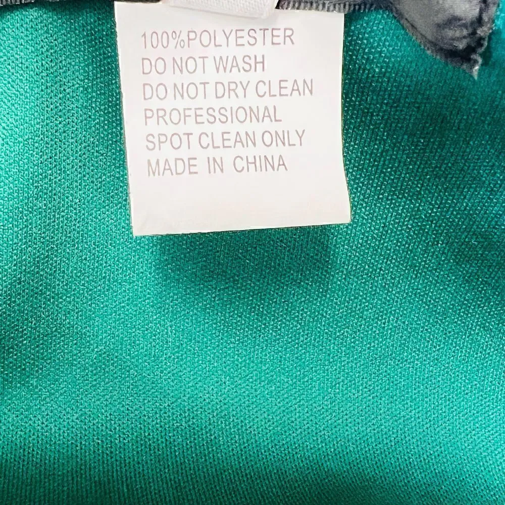 Mac Duggal Long Sleeve Plunge Neck Cocktail Midi Dress SZ16 - Picture 8 of 9